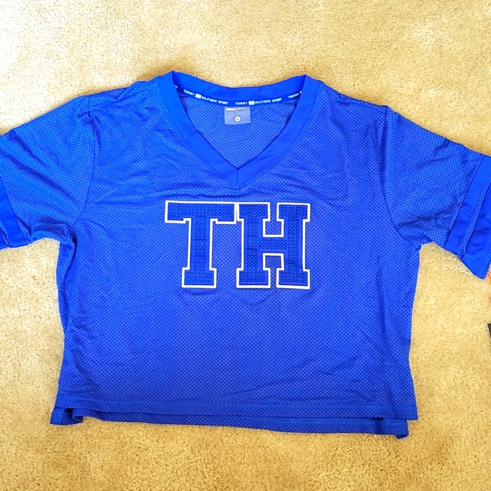 Tommy Hilfiger Short sleeve jersey net crop top